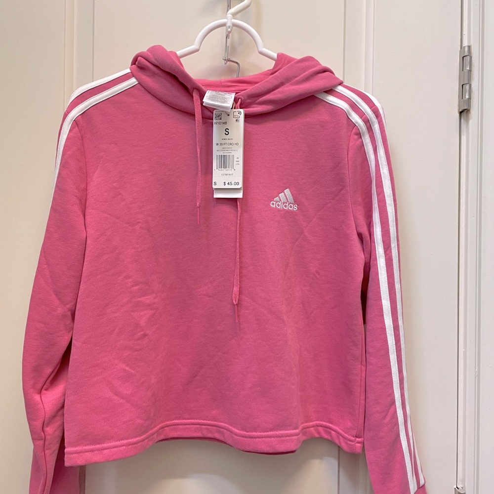 Brand new Adidas 3-stripe hoodie sweatshirt